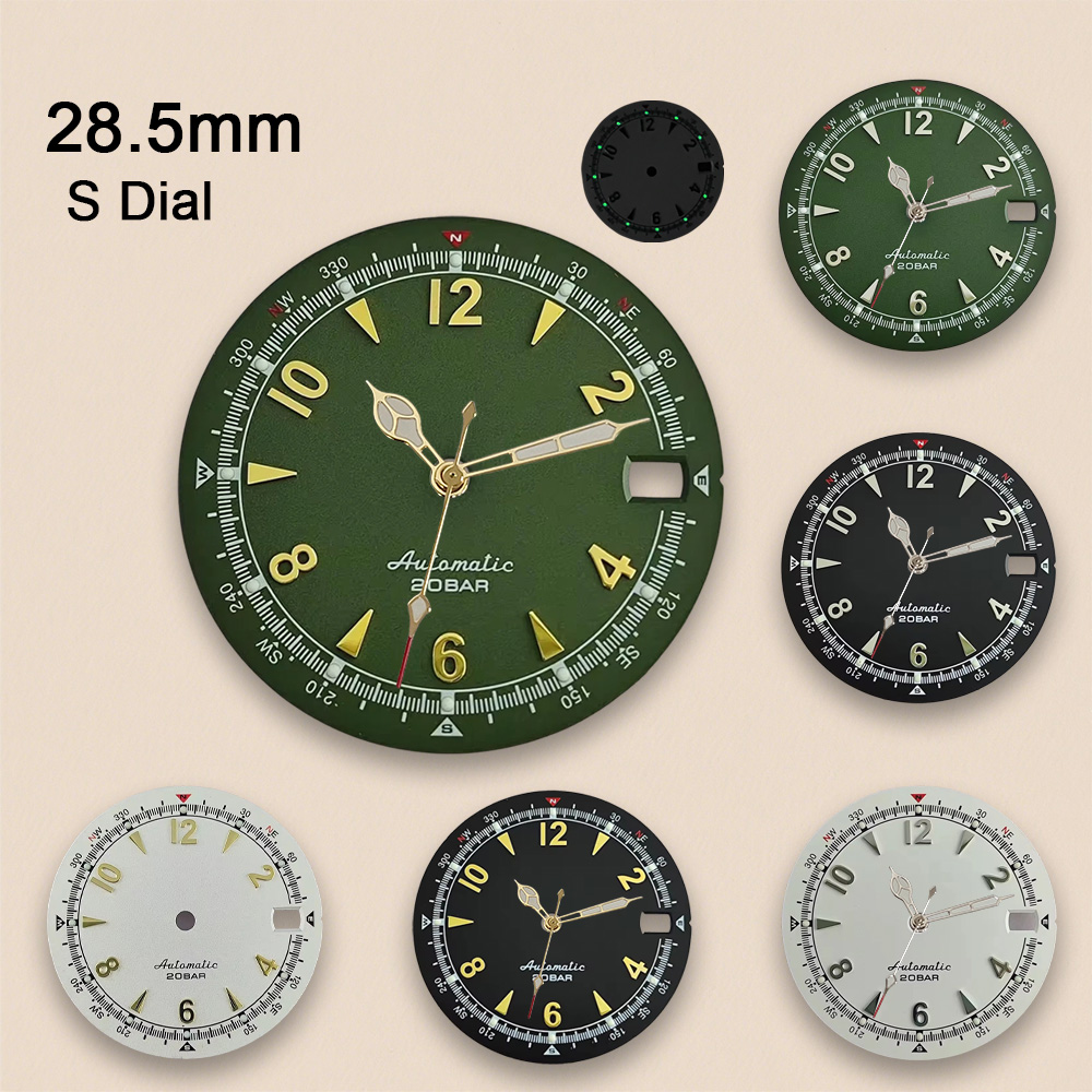 Reel Case - NH35 Wijzerplaat S Logo 28.5mm Retro
